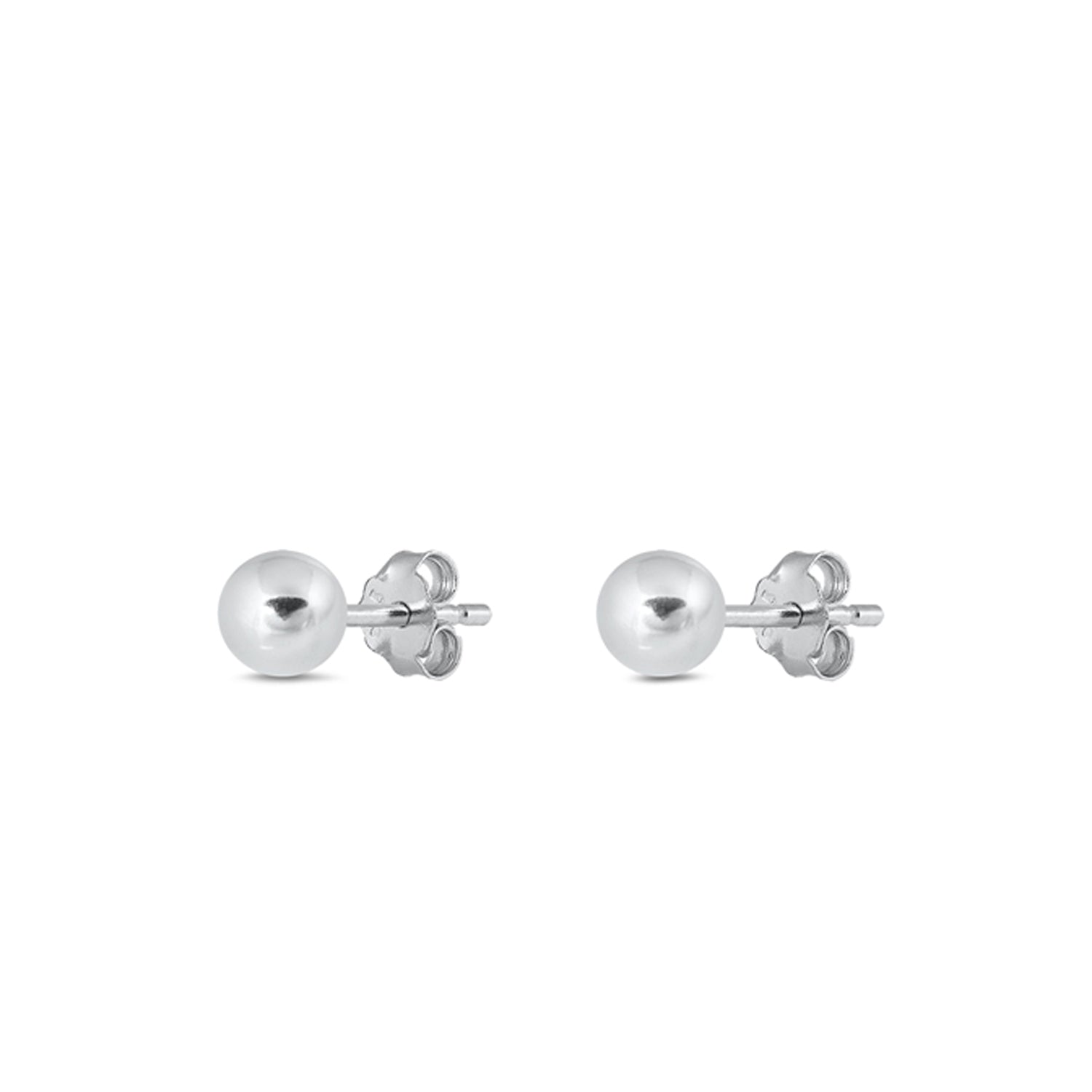 Classic Polished Ball Stud Minimalist Earrings
